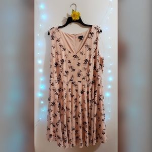 Torrid Blush Sleeveless Dress with Flowers